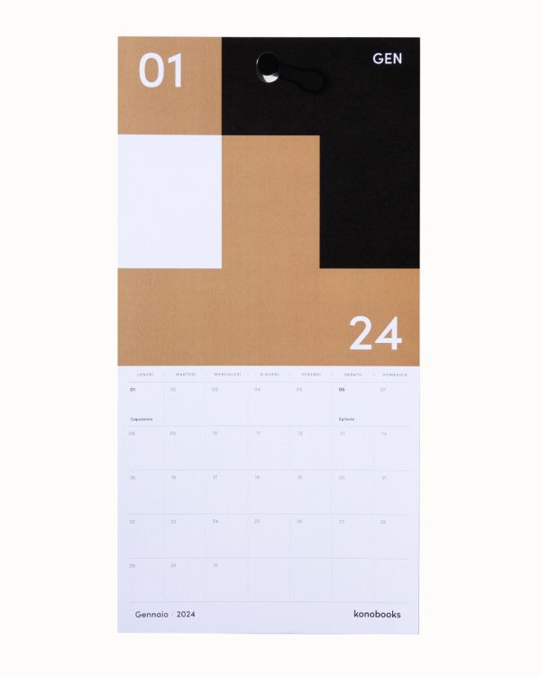 Calendario da parete in carta riciclata Konobooks